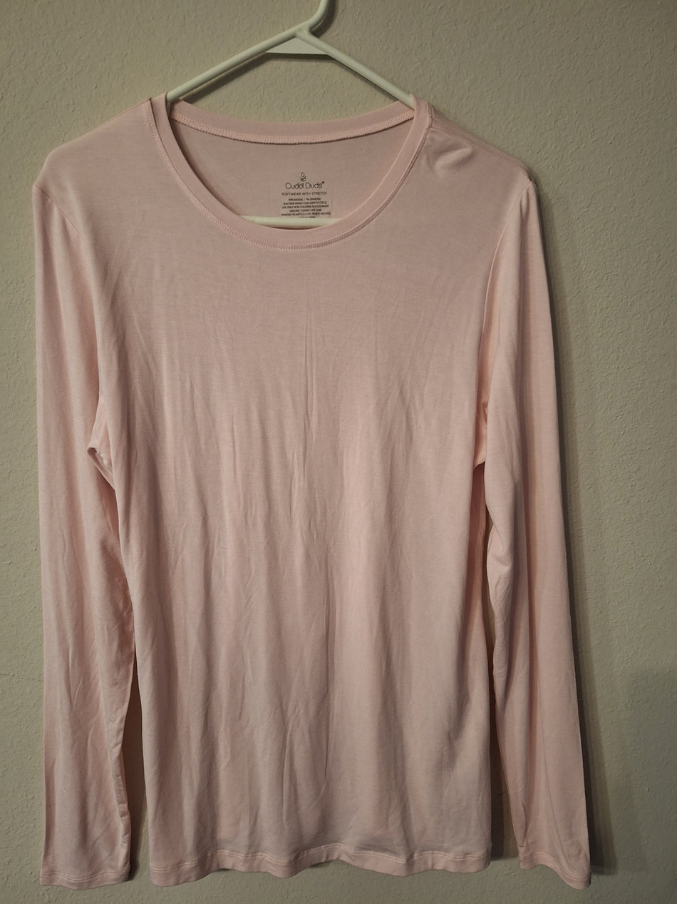 Very soft Women's Pink Shirt by Cuddl Duds Size L-SaveEZ