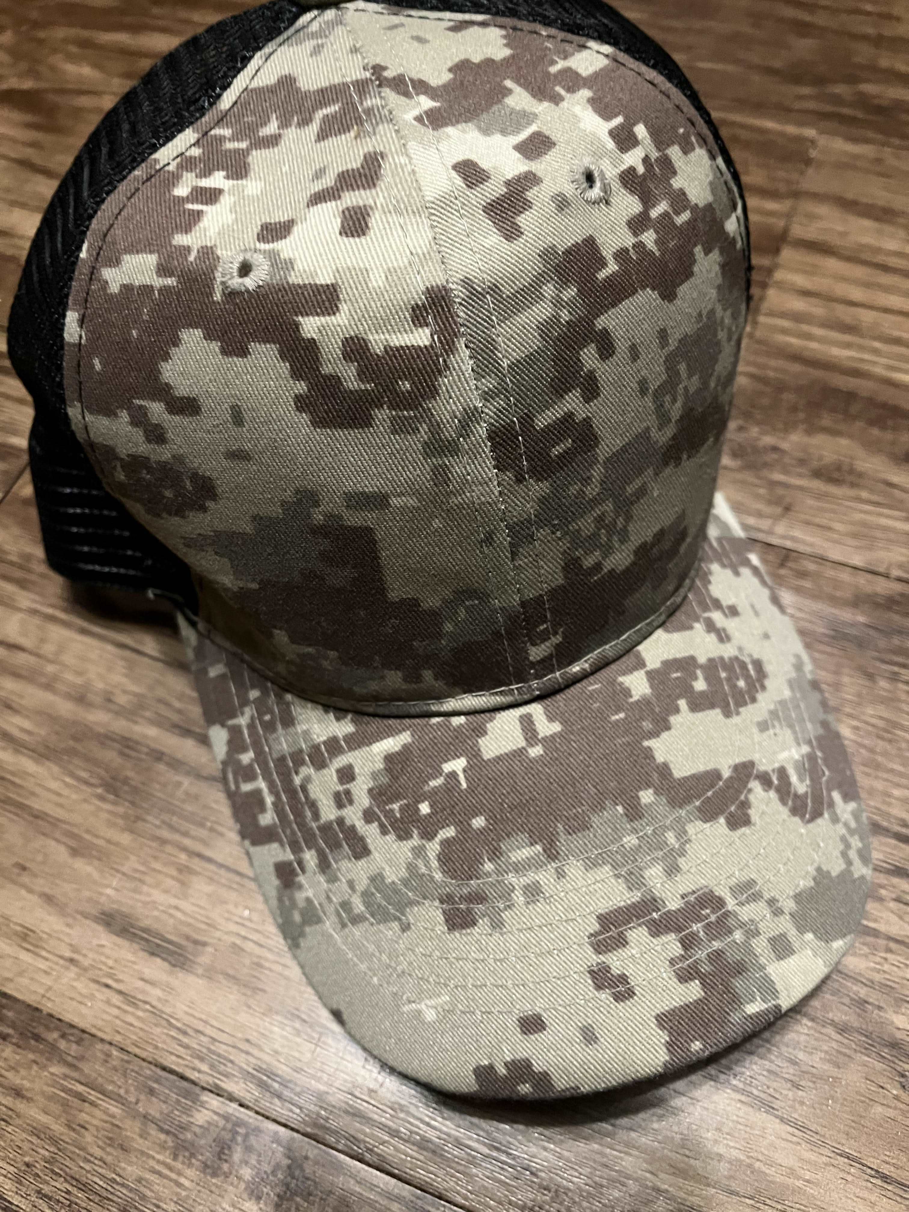 Big Bear Headwear Camo Mesh Snap Back Truckers Hat-SaveEZ SaveEZ