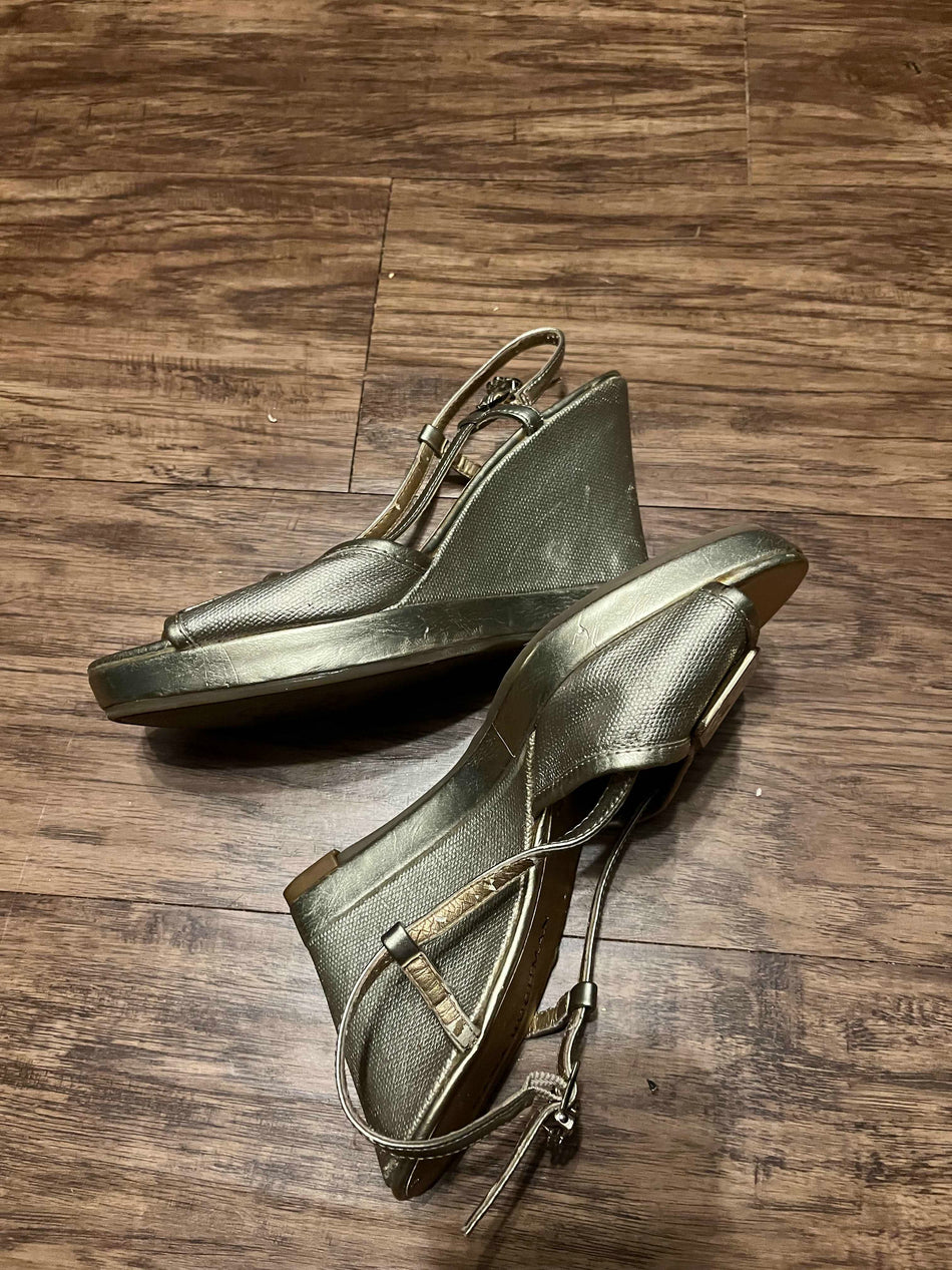 Dana Buchman AMALFI Gold Wedges-SaveEZ