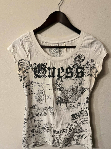 Guess Women's Logo Print T Shirt Size M -Zshop