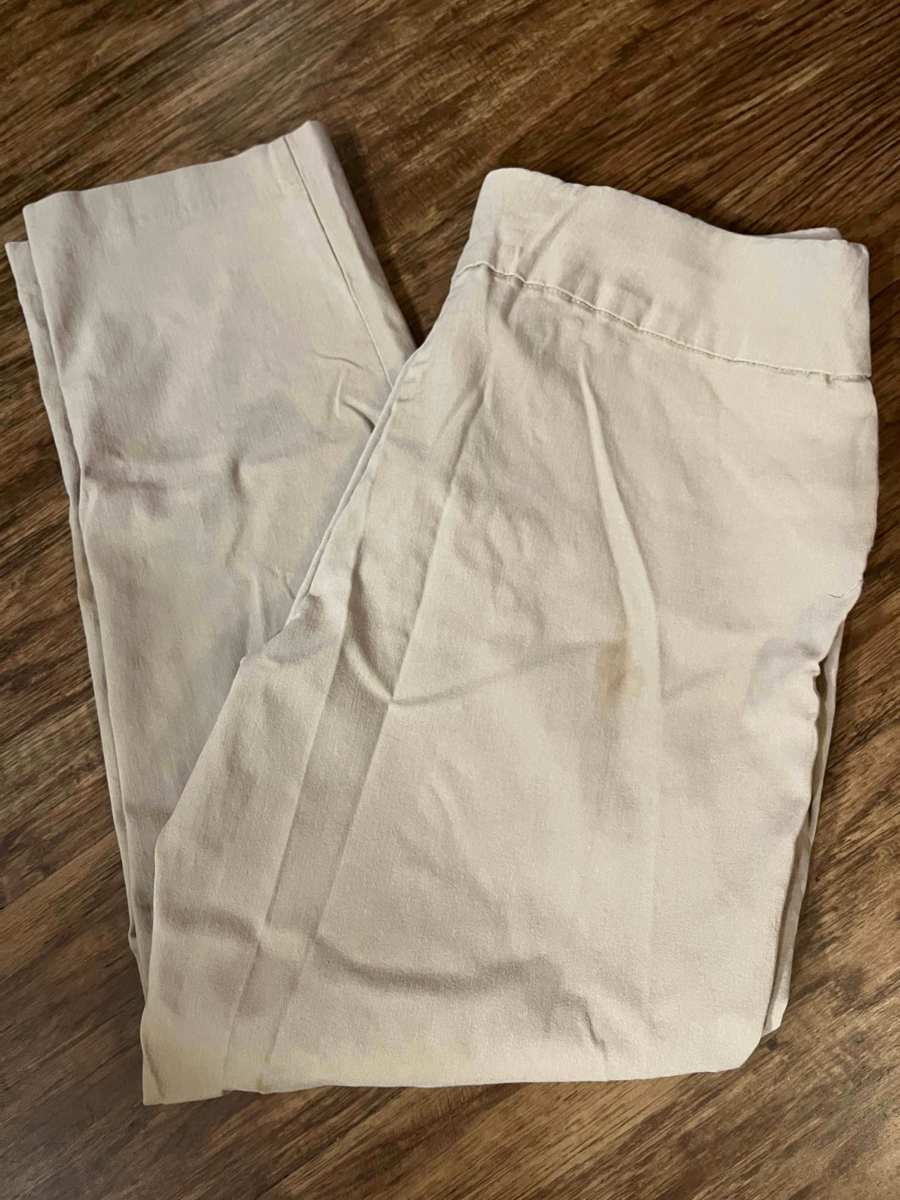 Alfred Dunner Women's Size 12 Khaki Flat front pant-SaveEZ