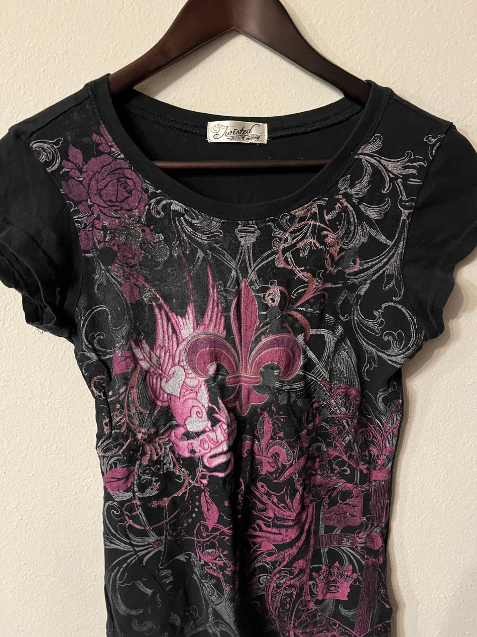 Twisted Courtesy Women's Size S -T Shirt-SaveEZ