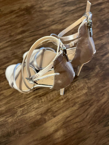 Badgley Mischka Jewel -Satin 4.5 Inch Heal Shoes-SaveEZ