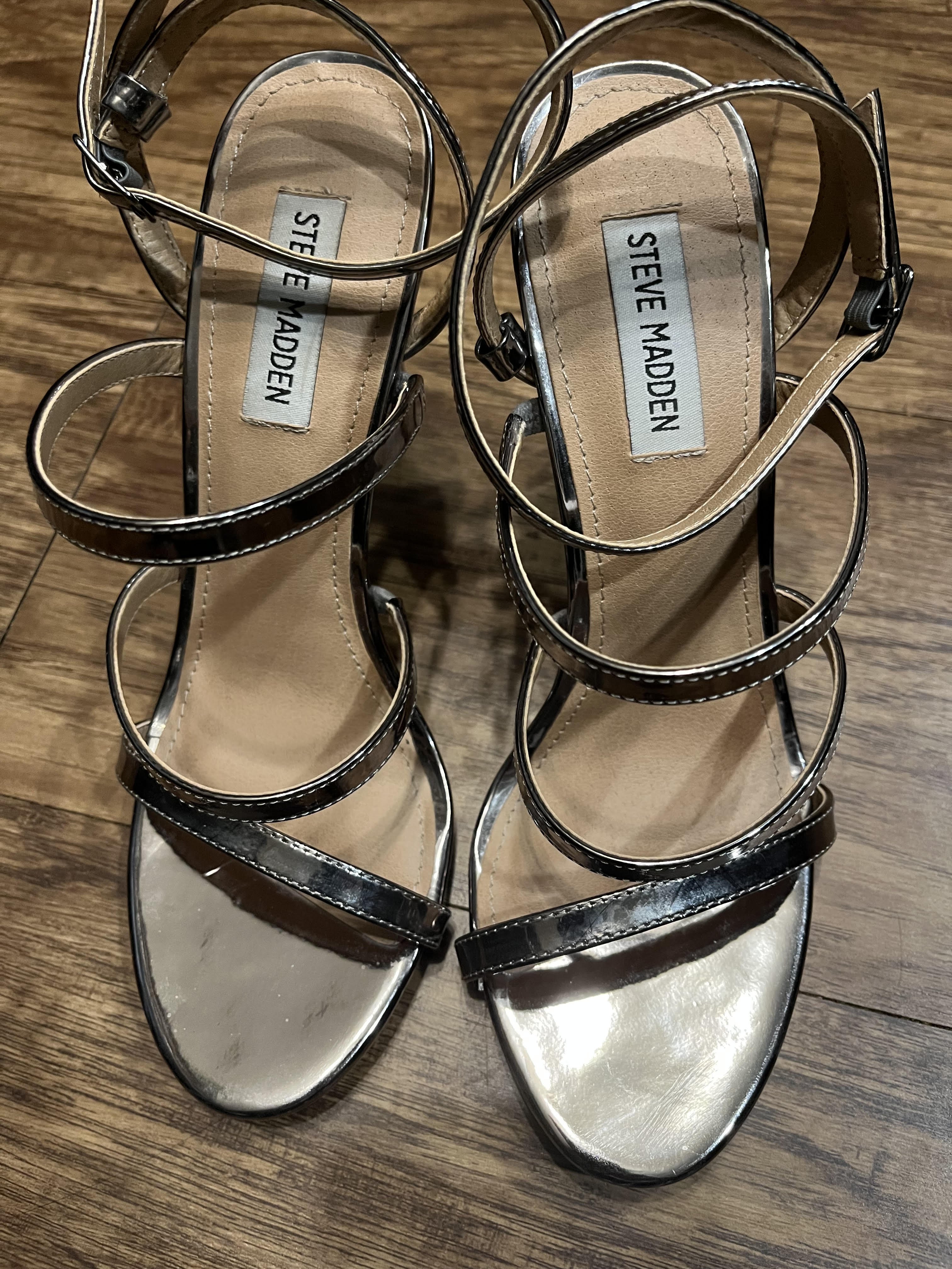 Steve Madden Chrome Strappy Shoes