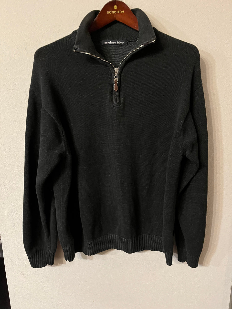 Northern Isles Black 1/4 Zip Pullover-SaveEZ