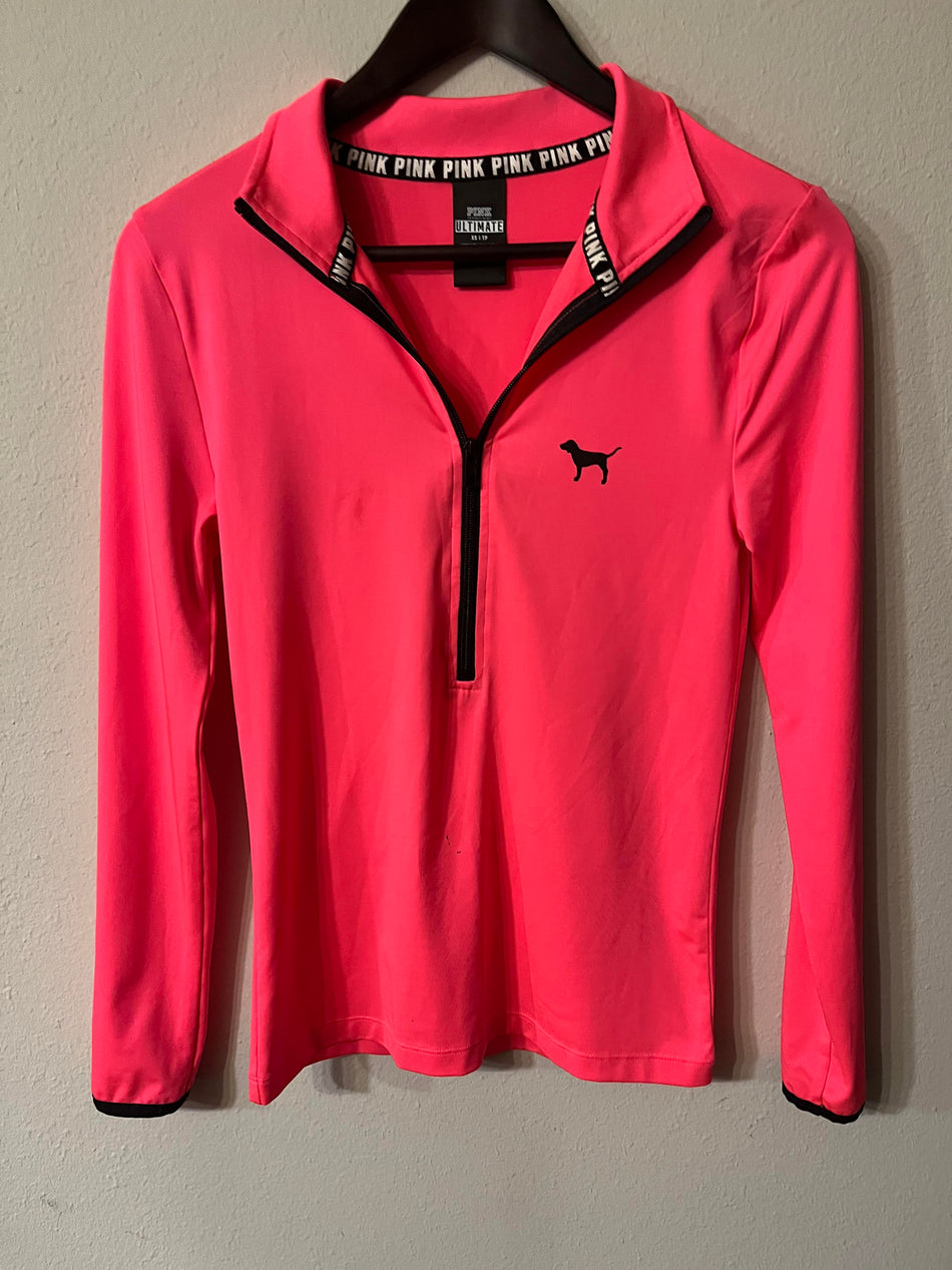 Pink Women's 1/2 Zip Pullover XS-SaveEZ