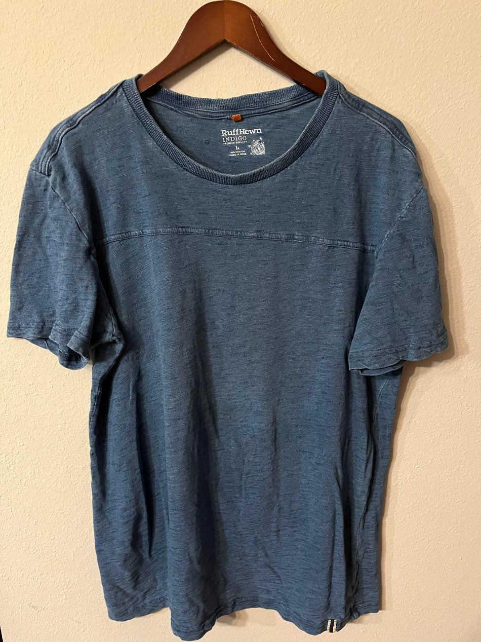 Ruff Hewn Short Sleeve Indigo Blue T Shirt-SaveEZ